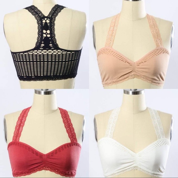 Nude Lace Trim Bralette - Picture 2 of 4